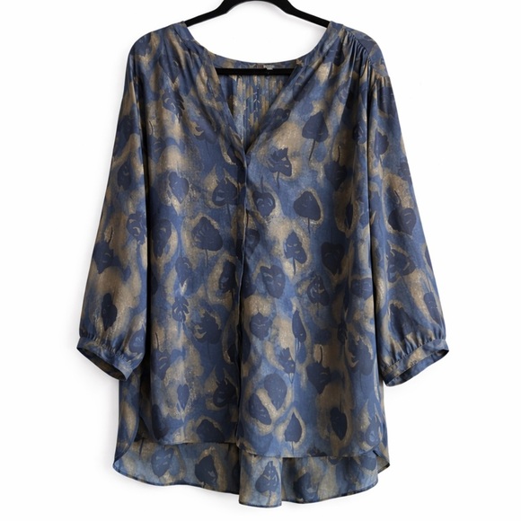 NYDJ Printed Long Sleeve Blouse / Tunic – Plus Size 2X - Picture 1 of 4
